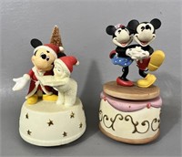 Two Disney Mickey Mouse Music Boxes
