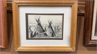 UNTITLED ORIGINAL PENCIL DRAWING FRAMED SIGNED JRT