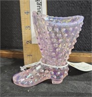 Fenton pink chiffon hobnail boot, 4"