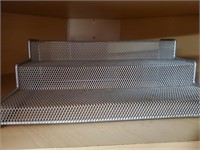 Metal Tiered Shelf For Cabinet