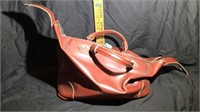 Leather bowling ball bag