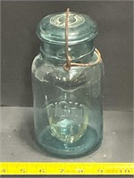 Blue mason jar