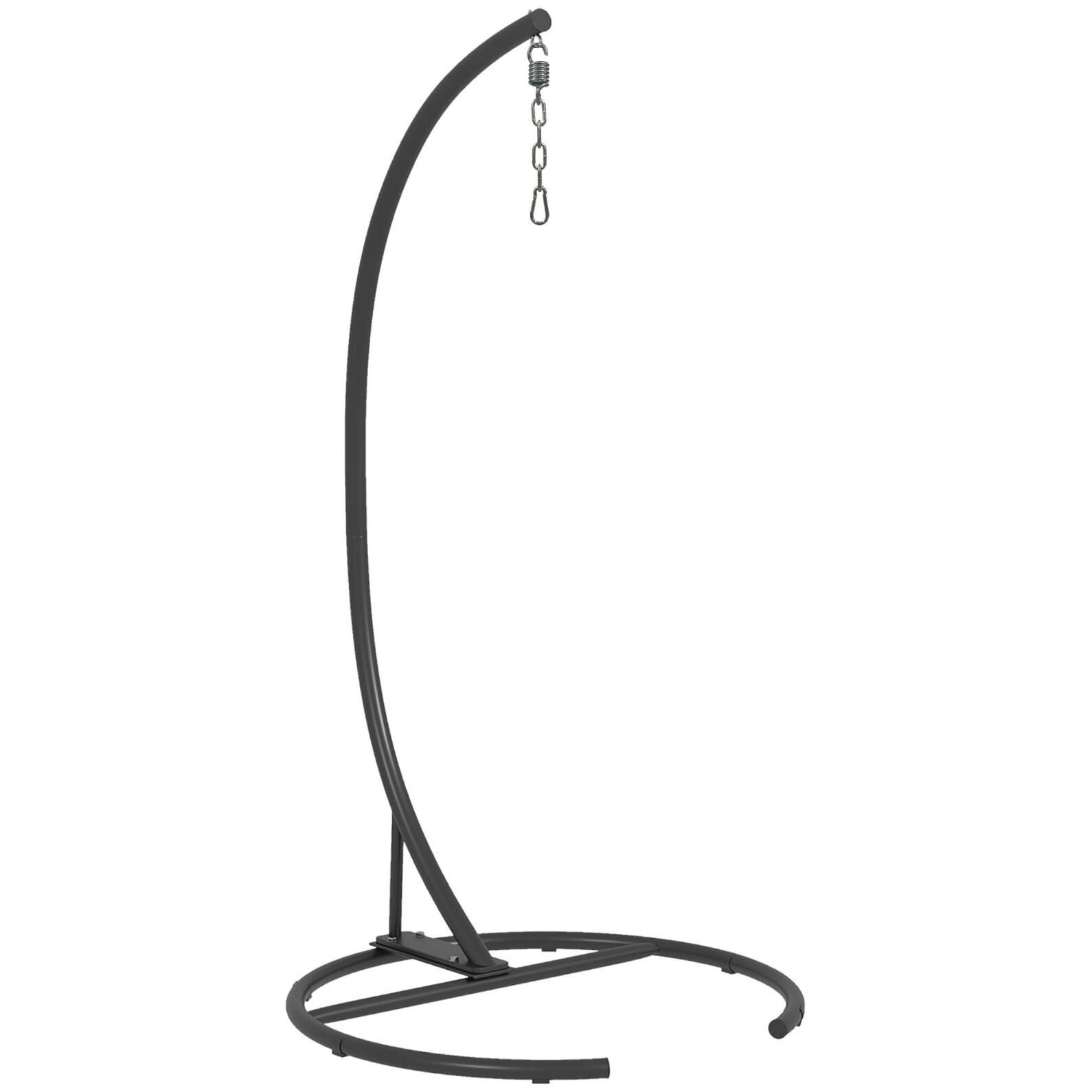 Outsunny Hanging Hammock Chair Stand with Round Ba