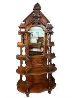 LARGE WALNUT VICTORIAN ETERGE