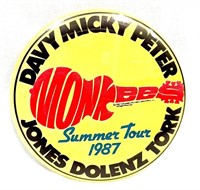 Vintage Monkees Summer Tour 1987 Button Pin Davy M