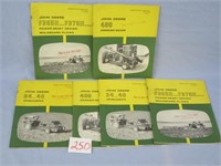 Six John Deere Operators Manuals (Litho USA)