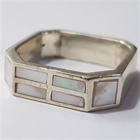 $160 Silver Mother Of Pearl Ring