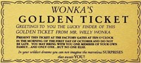 Muroanmi Willy Wonka Golden Ticket  x3