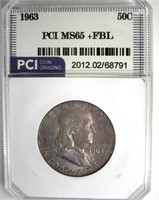 1963 Franklin MS65+ FBL LISTS $2500