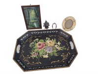 Antique / Vintage Print, Frames, Hand Painted Tray
