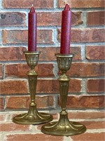 Pair Mottahedeh Indian Brass Candlesticks