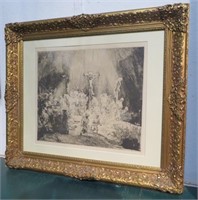 Signed Rembrandt The Three Crosses