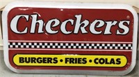 Large Plastic Checkers Restaurant Sign