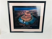 Large Framed Print of Horseshoe Bend in Marble Can