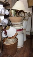 Large Collection of Lamp Shades of Various