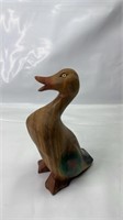 Carved wooden duck