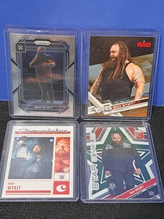 (4) WWE Bray Wyatt Wrestling Cards