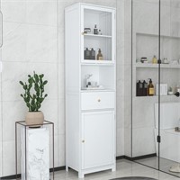 N8518  Ktaxon Tall Storage Cabinet - White