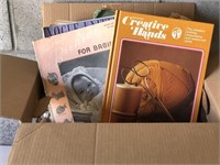 Box Filled With Vintage Craft and Sewing Books