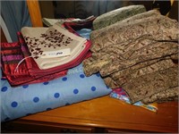 Table Runners and Curtain Misc. Lot