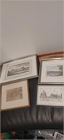 Lot with small framed pictures
