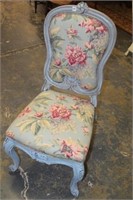 Floral painted accent Chair
