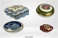 Antique Porcelain Dresser Boxes- Limoges France
