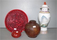 Four various Chinese tableware items
