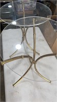 Brass & Acrylic Tables 16x17”