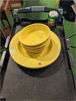 Lot of Yellow Fiesta Plates & Bowls, Dishes