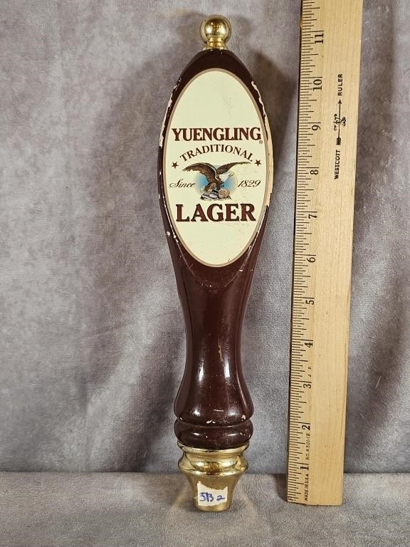 YUENGLING LAGER WOODEN BEER TAP HANDLE