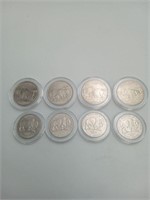 2005-06- 8 Uncirculated Quarters- Nickels