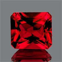 Natural Asscher Red Topaz [Flawless-VVS]