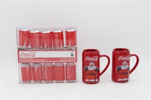 Coca-Cola Light Set & Soda Pop Christmas Mugs