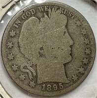 1895 Silver Barber Half Dollar