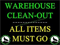 WAREHOUSE CLEAN OUT - ITEMS MUST BE OUT BY 4/1