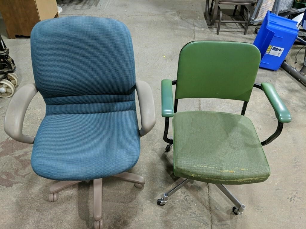 Two Adjustable Office Chairs