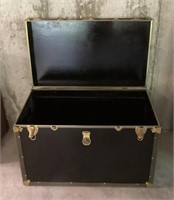 Large black storage trunk