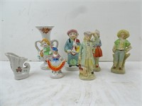 Lot of 7 Occupied Japan Porcelain Collectibles -
