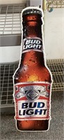 Bud Light bottle tin sign -- 11x36
