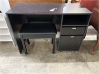 Ikea Desk and Stool, 30"H 43"L 19.5"D