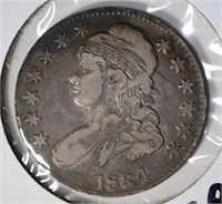 1834 BUST HALF DOLLAR, F/VF