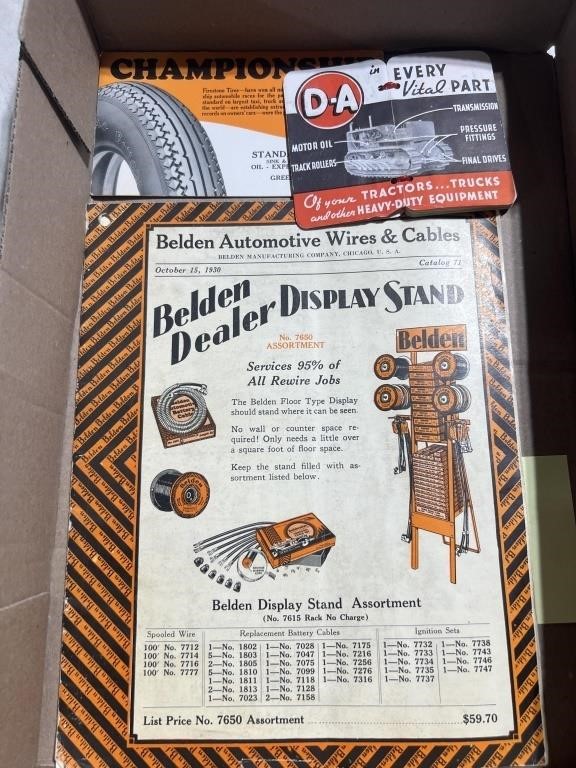 Belden wire catalog 1950 DA lubricate calendar
