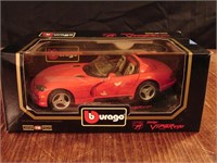 Burago 1992 Dodge Viper Model Die Cast Car