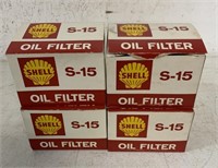 4 Shell S-15 Oil filters in boxes