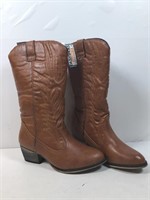 New Daily Shoes Size 7 Brown Cowgirl Boots