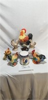 Various Chicken Figurines (8)