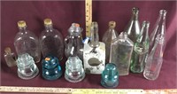 Assorted Lot Of Vintage/Old Glass Bottles