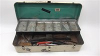 Metal Toolbox With Variety Of Tools