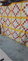 Approximately 99 x 74 quilt topper, minimal